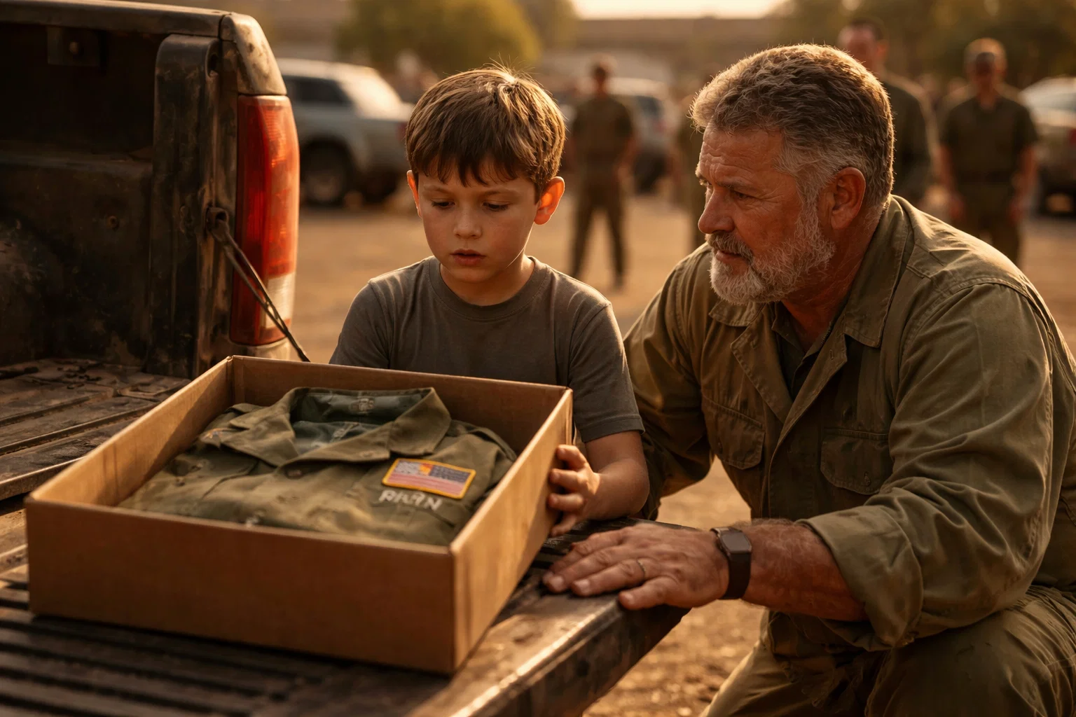 The Boy Thought He Was Alone—Until The Pickups Pulled Up