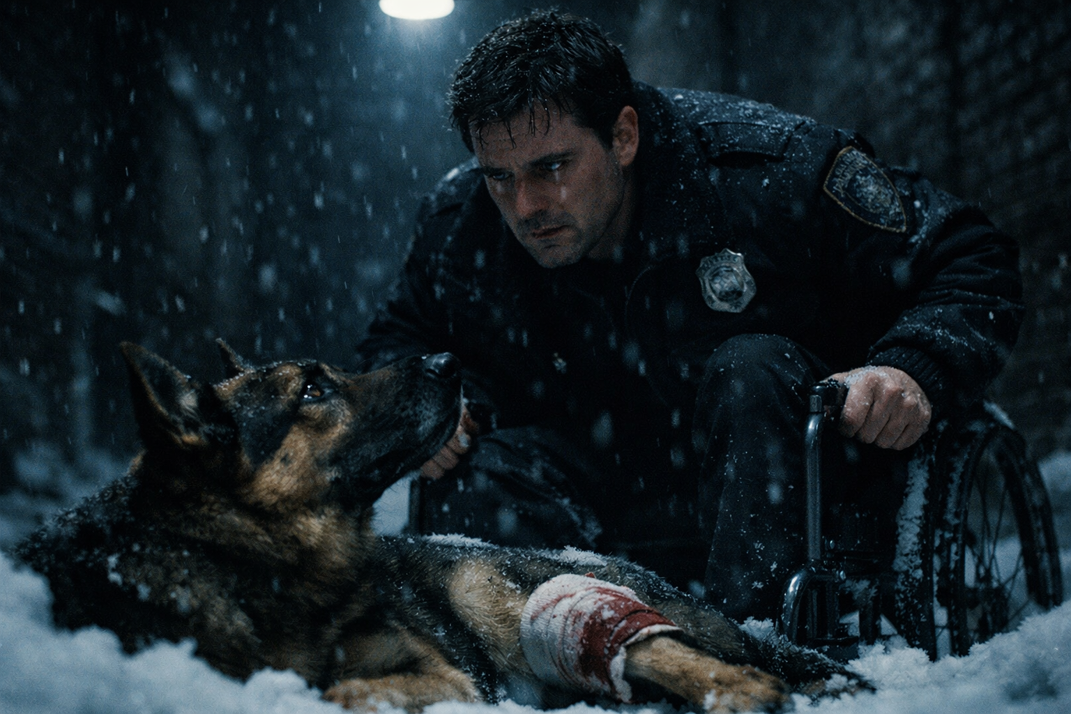 His K9 vanished the night a bullet took his legs — then something crawled back through a blizzard