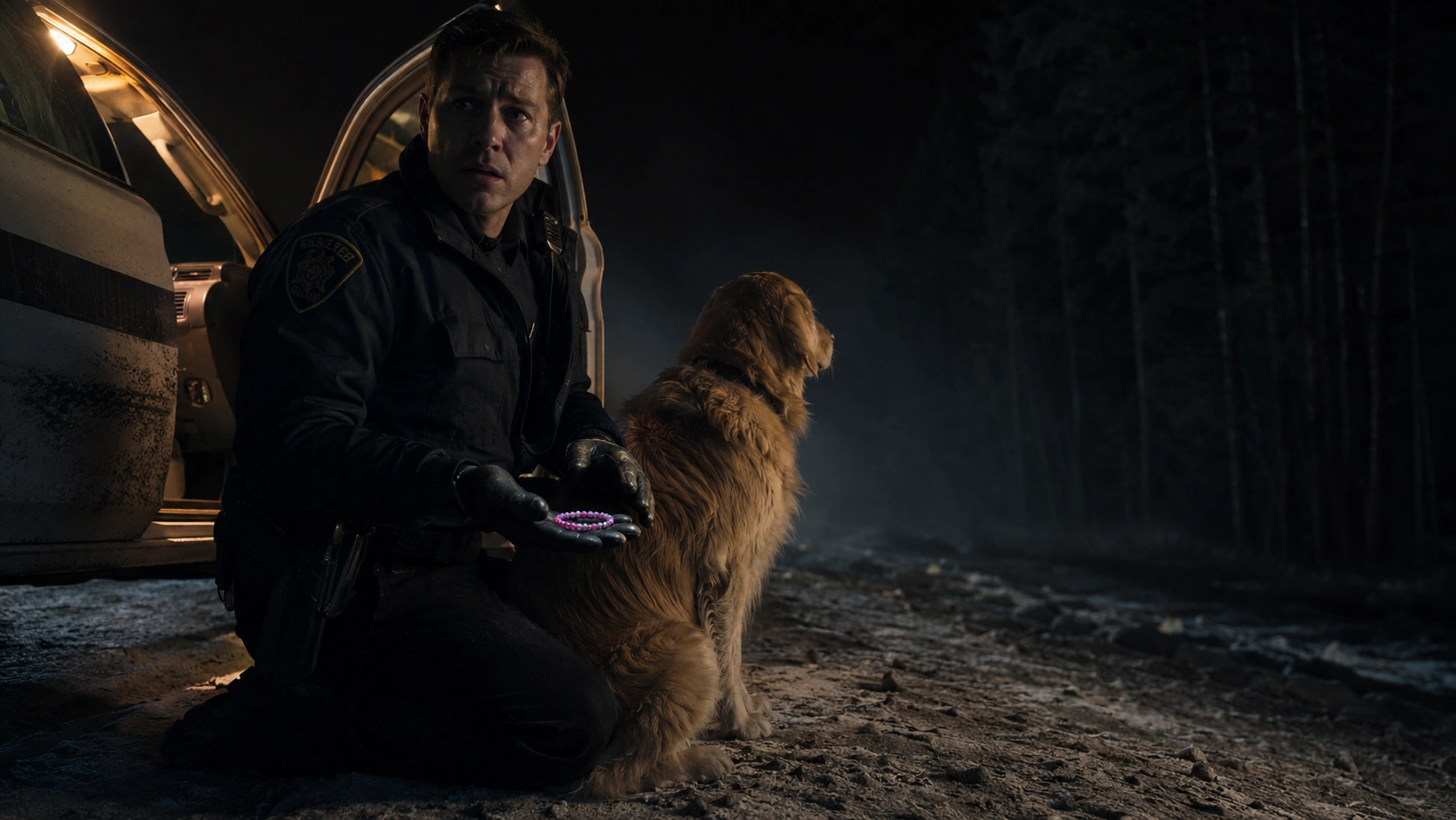 A cop and a stray dog walked into the woods at 3 AM. Only one of them knew why.