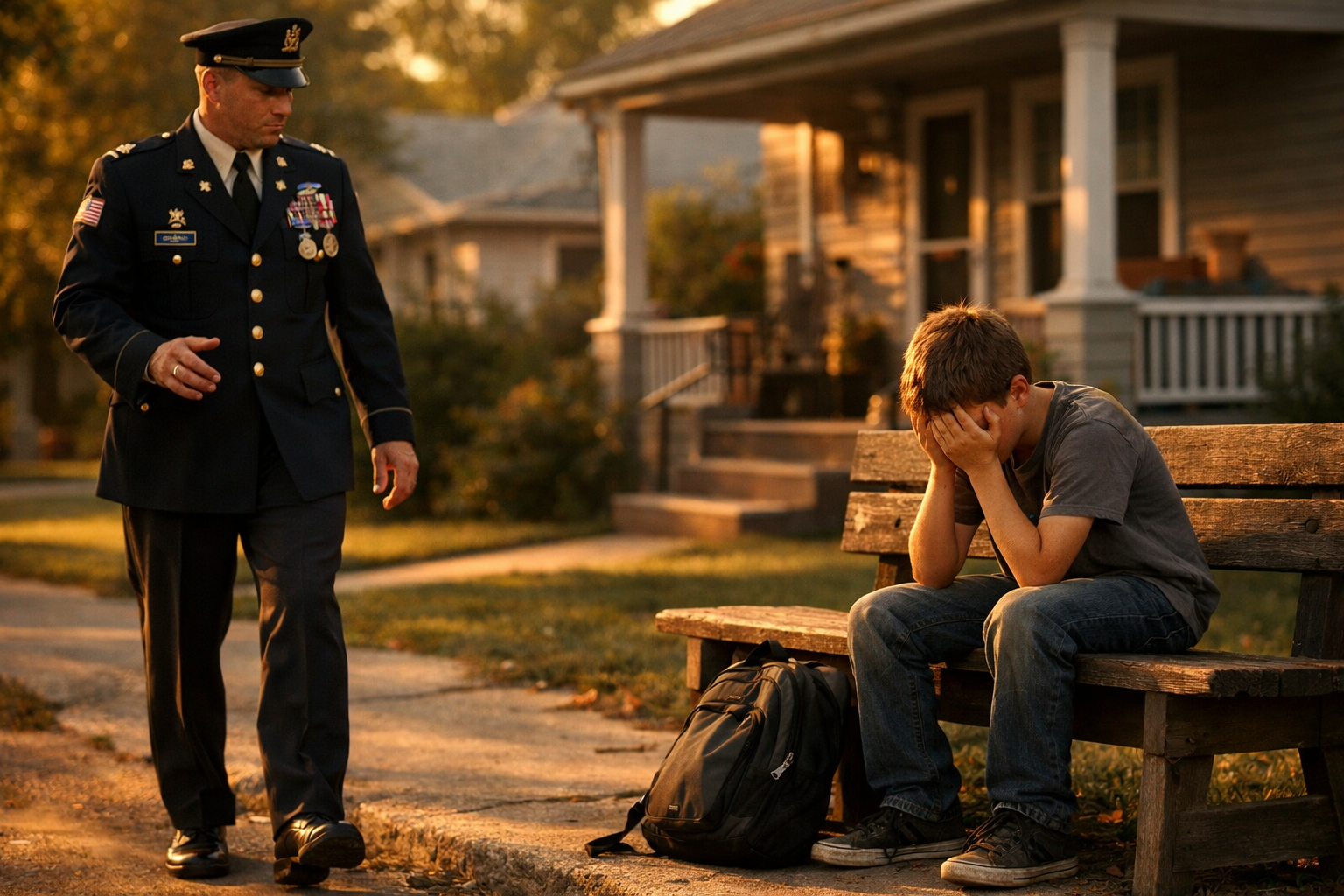 He Sat Crying Alone—Had No Idea Who Was Walking Up Behind Him