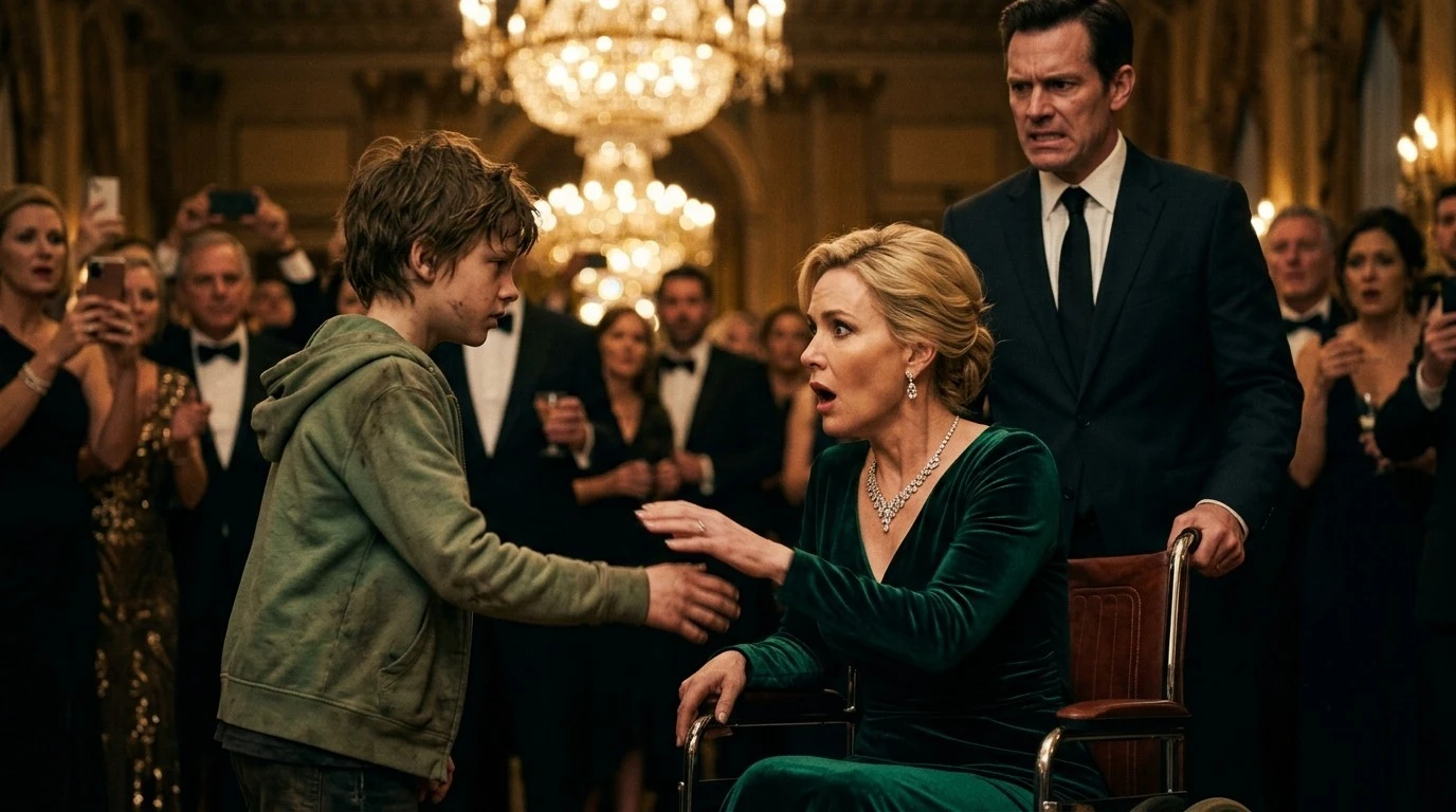 Homeless Boy Walks Into A Gala… Then Reaches For Her Hand