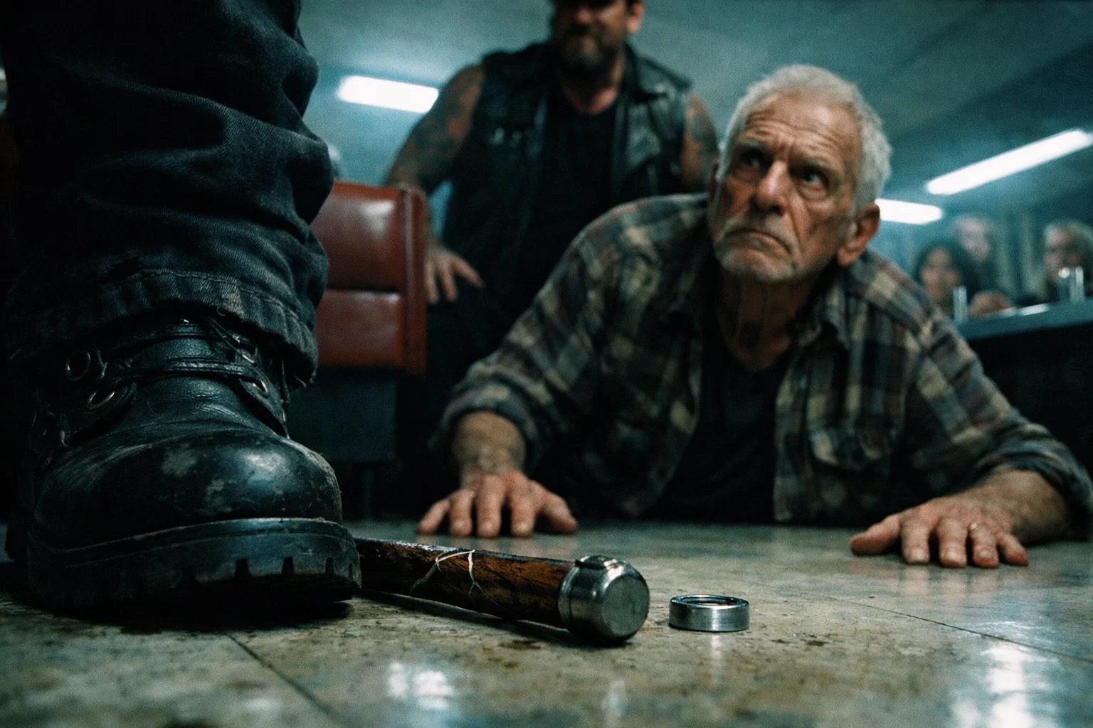 The bikers saw a helpless old widower — the ledger in the safe said otherwise
