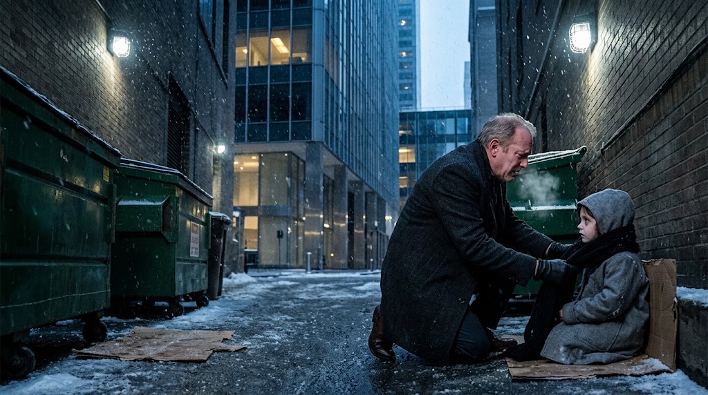 He Was Seconds From Driving Away—Then He Noticed A Tiny Bare Foot In The Snow